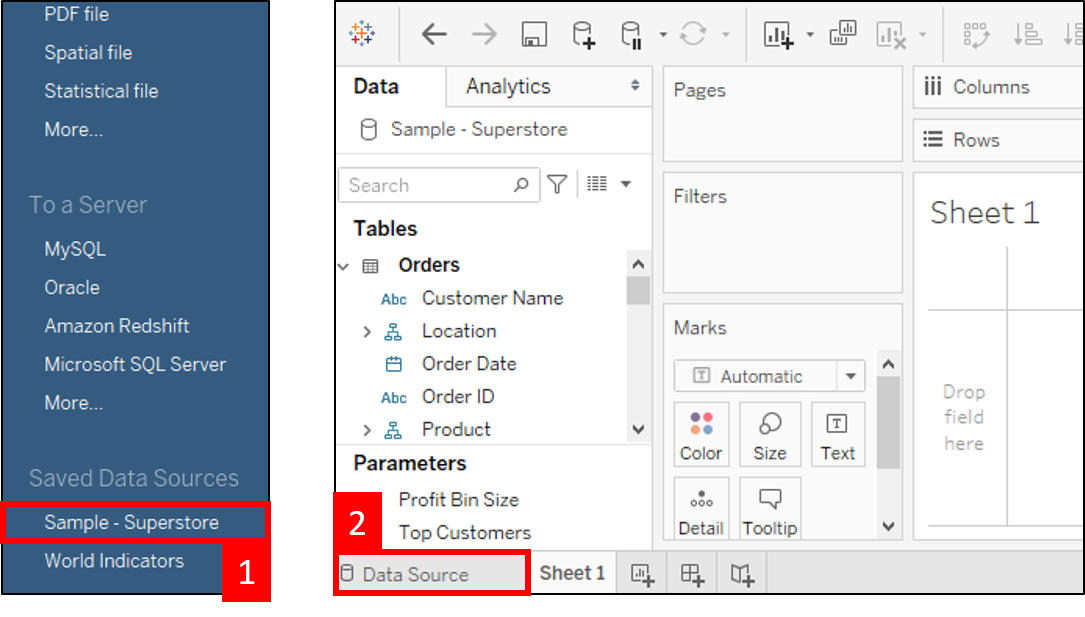 進入 Data Source 頁面
