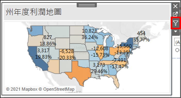 將工作表做為篩選器