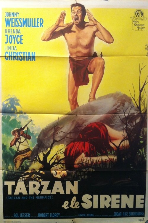 Locandina di Tarzan e le sirene (1948)