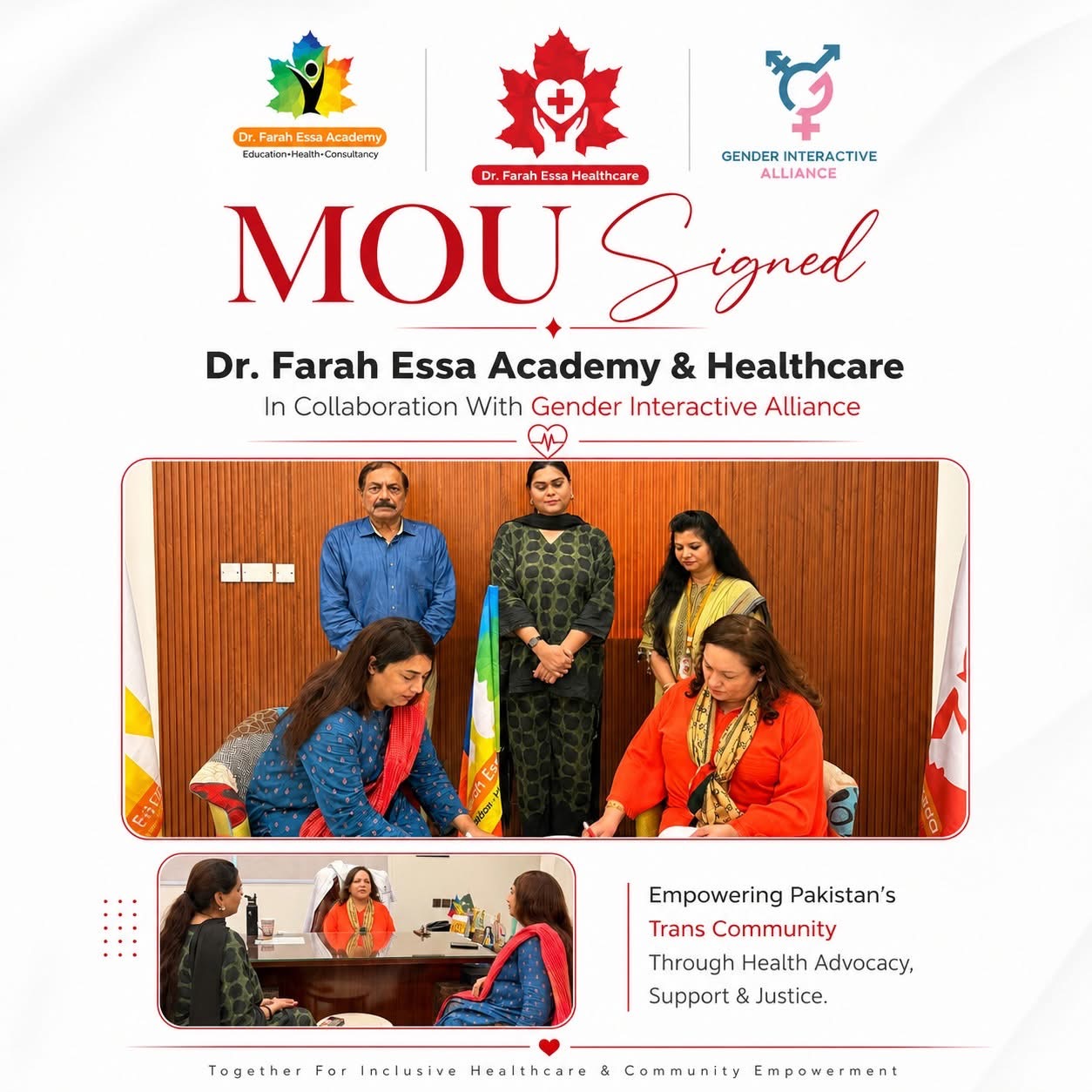 GIA signs healthcare MoU with Dr. Farah Essa Academy