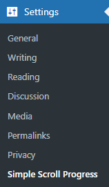 Plugin menu