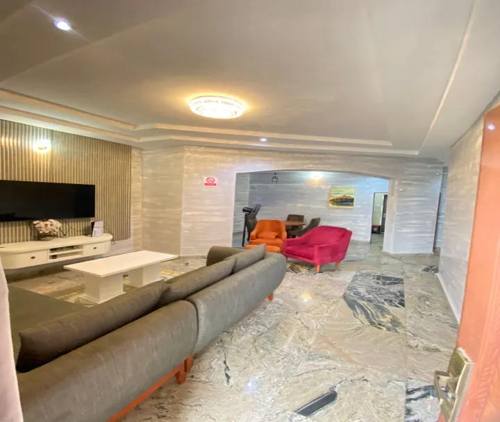 A fully furnished six units of three bedroom block of  flat with study in jahi with serviced apartment  .