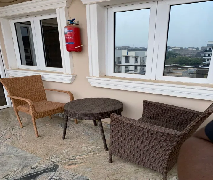 A fully furnished six units of three bedroom block of flats with study  in Jahi with service apartment.