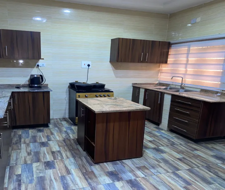 A fully furnished six units of three bedroom block of flat with serviced apartment. 