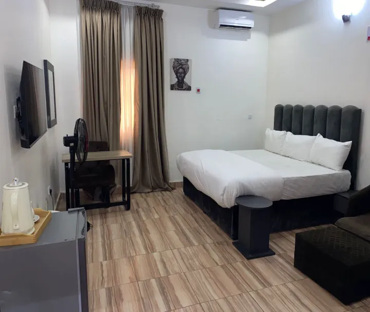 A fully furnished six units of three bedroom block of flat in Jahi with service apartment.
