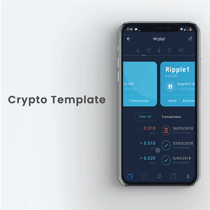 crypto trade & wallet flutter ui kit