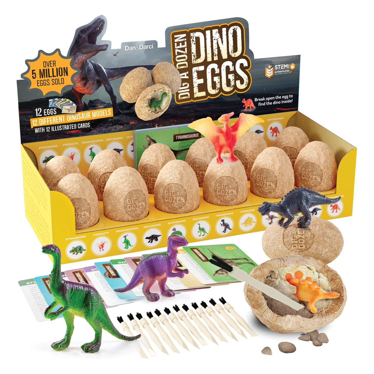 Dan&Darci Dig a Dozen Dino Egg Excavation Kit