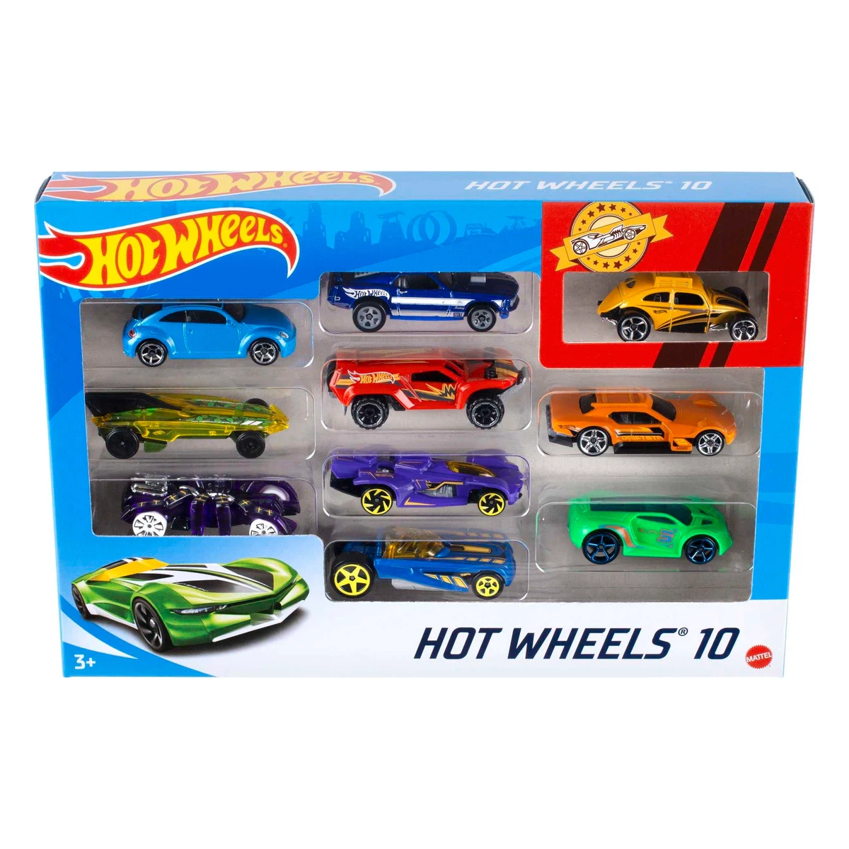 Hot Wheels Set of 10 1:64 Scale Cars & Trucks