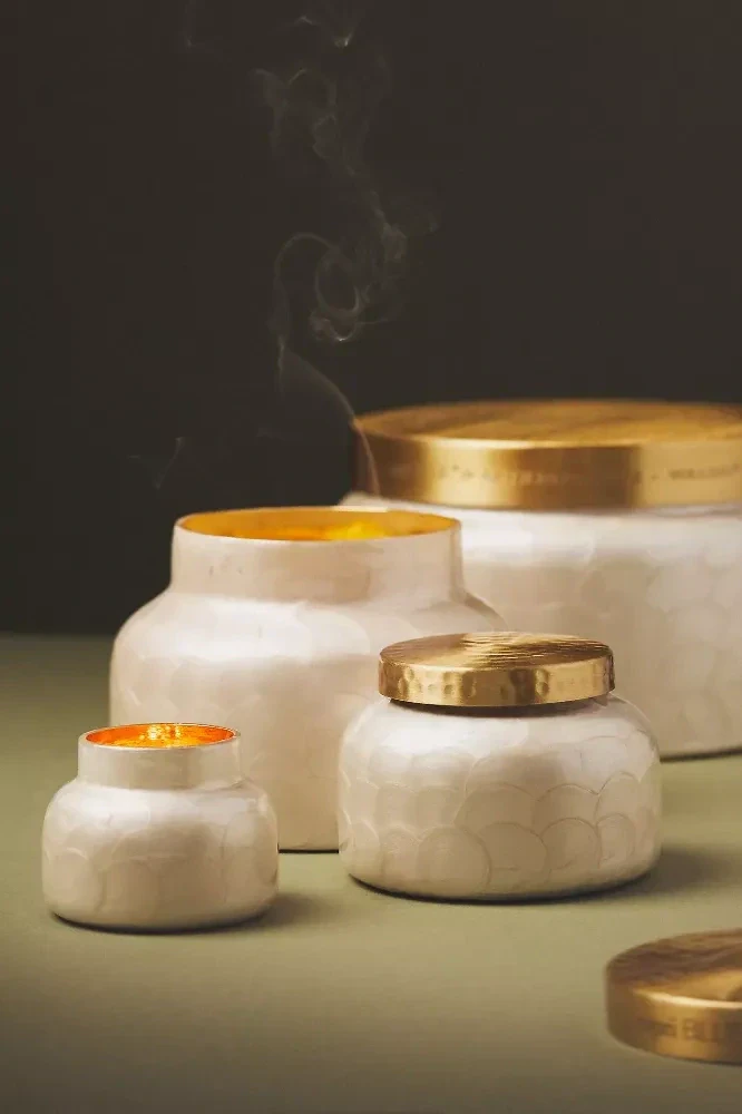 Capri Blue Volcano Capiz Jar Candle