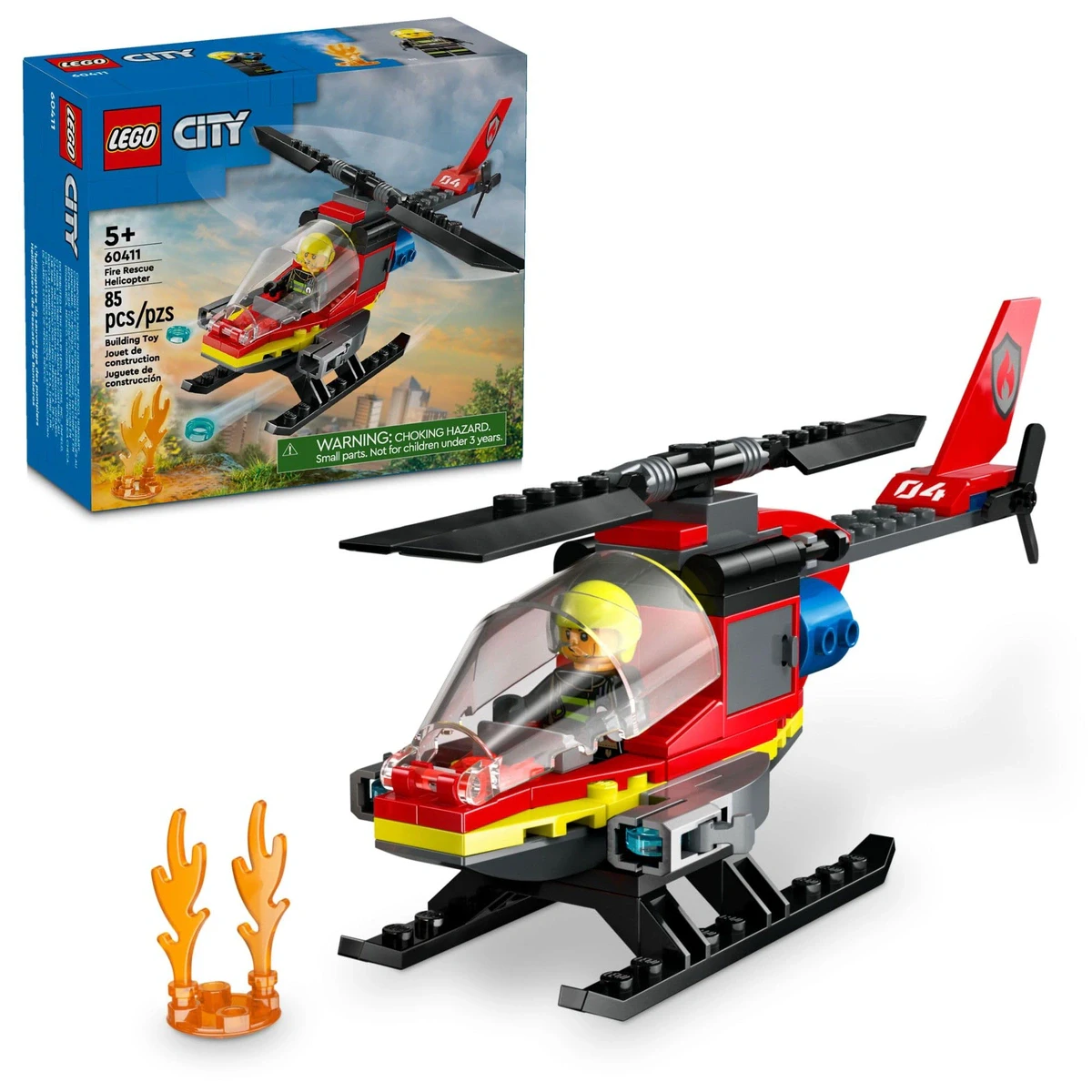 LEGO City Fire Rescue Helicopter 60411