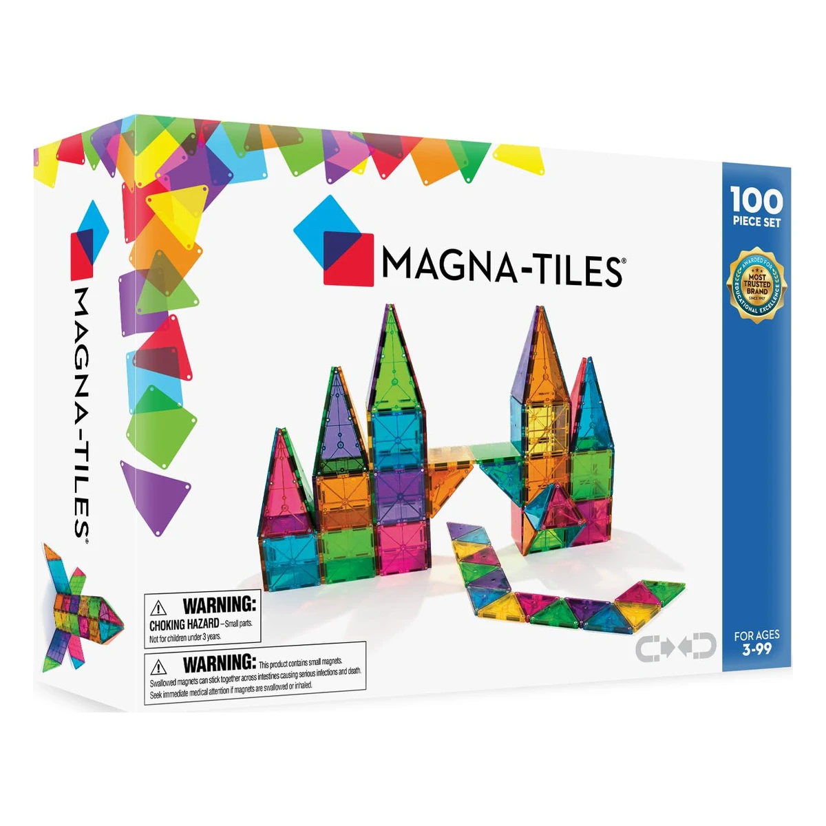 MAGNA-TILES Classic 100-Piece Magnetic Construction Set