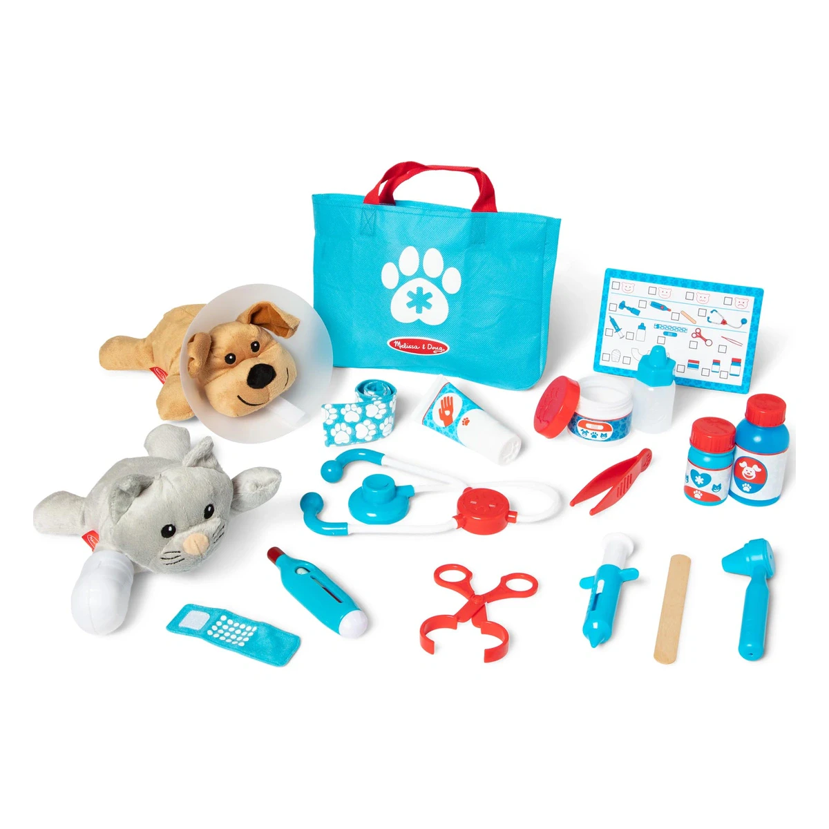 Melissa & Doug Examine and Treat Pet Vet Play Set (24 Pieces)