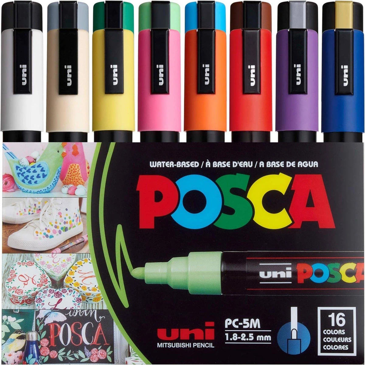 uni POSCA PC-5M 16-pk Water-Based Paint Markers