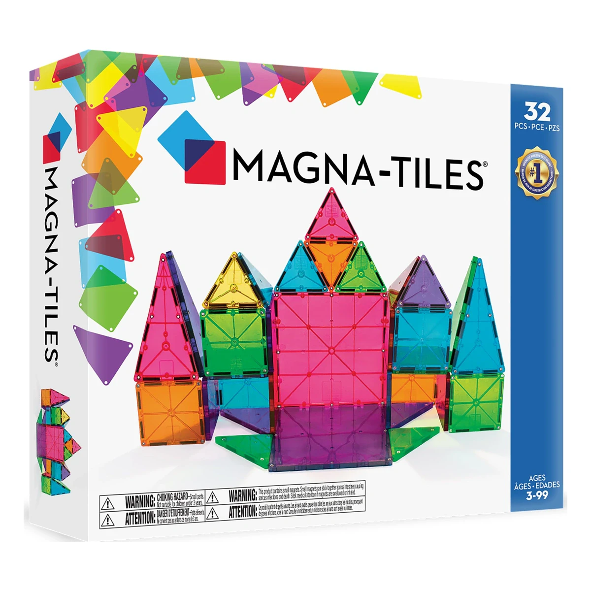 Magna-Tiles Classic 32-Piece Magnetic Building Set