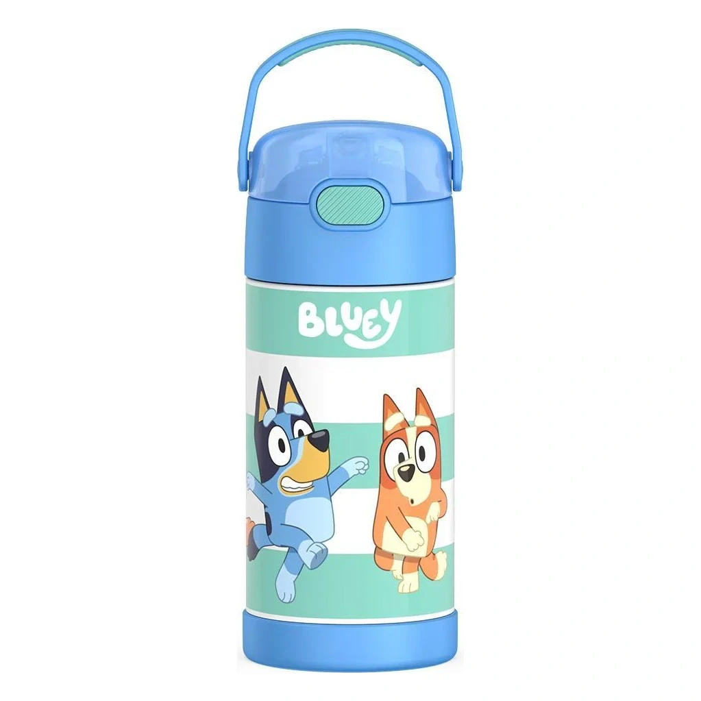 Thermos 12 oz FUNtainer Vacuum-Insulated Stainless Steel Kids Water Bottle (Bluey)