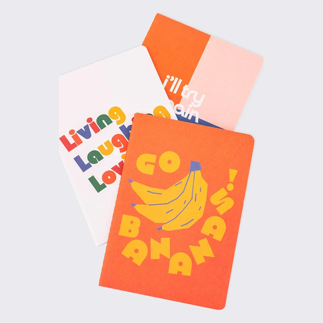 ban.do Hold That Thought Notebook Set — Bananas (Set of 3)