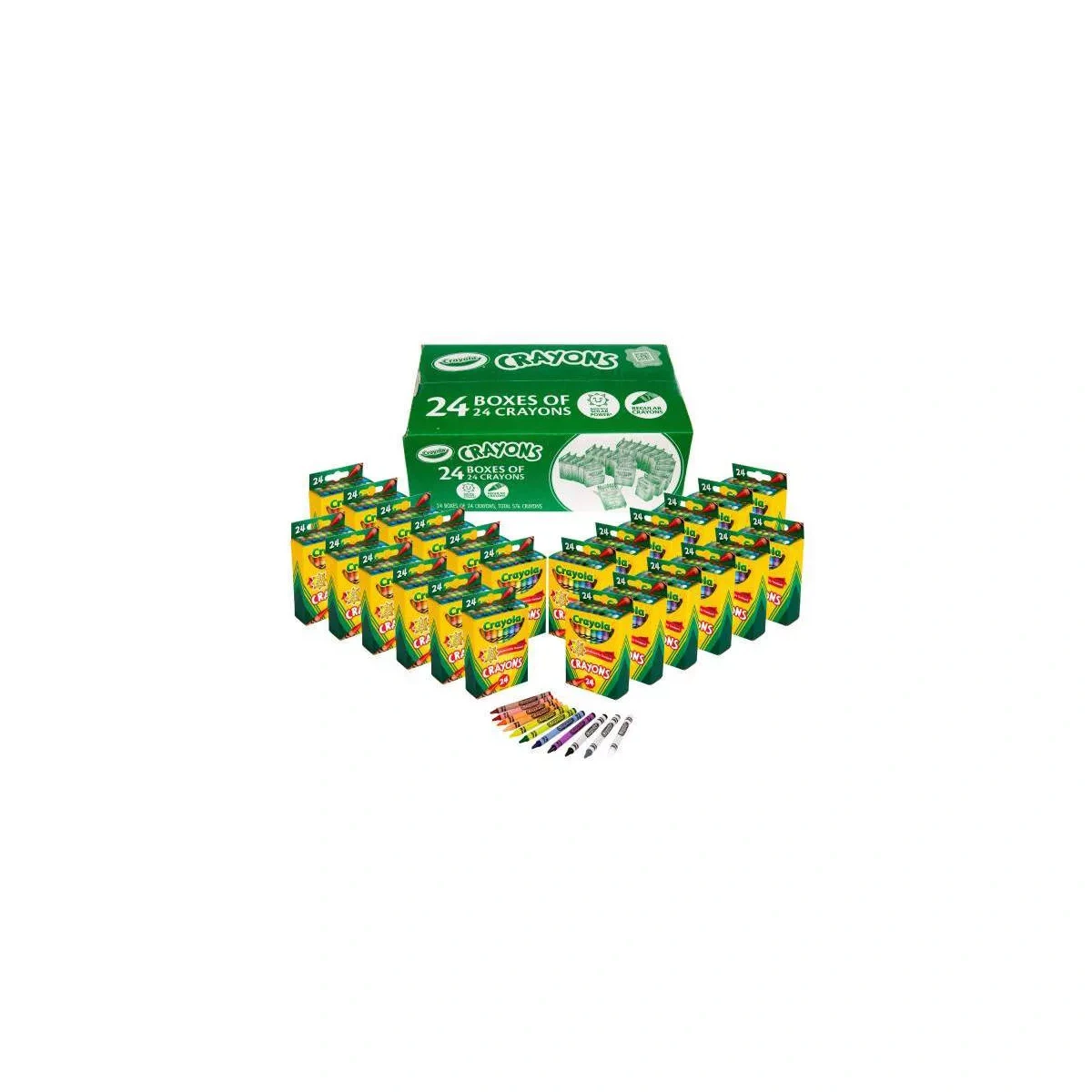 Crayola Crayons Bulk Pack — 24 Boxes of 24ct (576 crayons)
