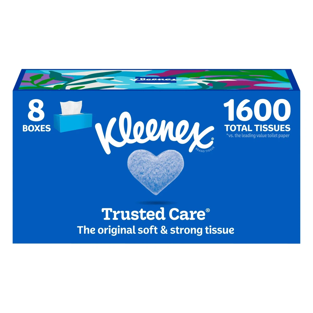 Kleenex Trusted Care Facial Tissue, 8-Pack / 1600ct