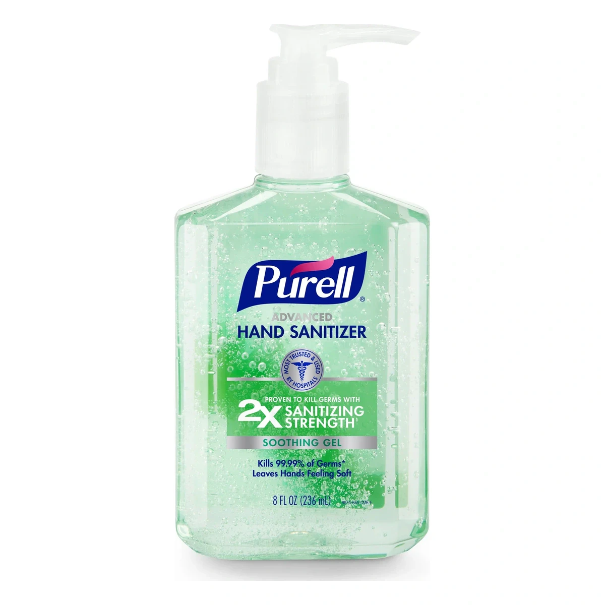 Purell Advanced Hand Sanitizer Soothing Gel, 8 oz Pump