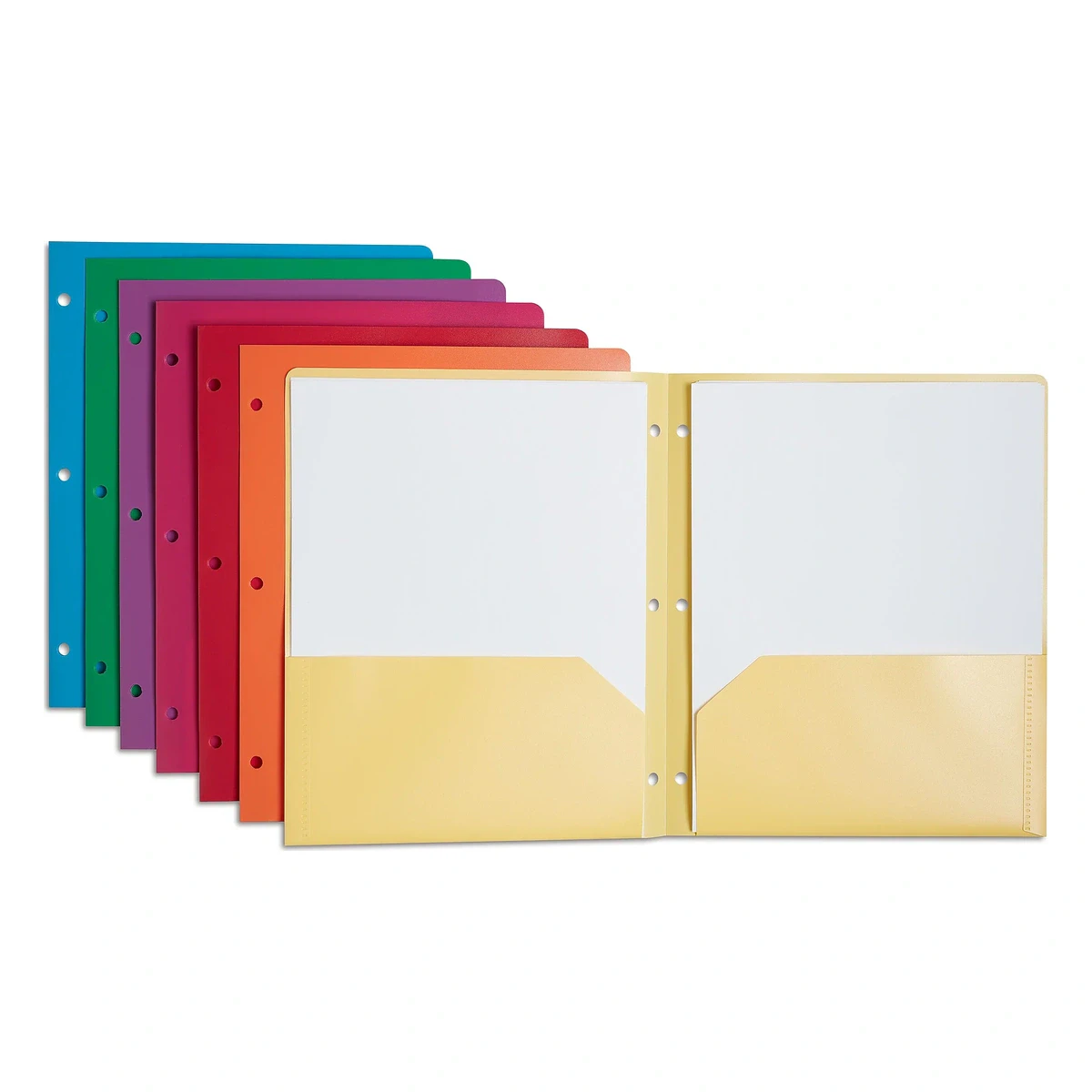 Staples 2-Pocket Plastic Presentation Folder