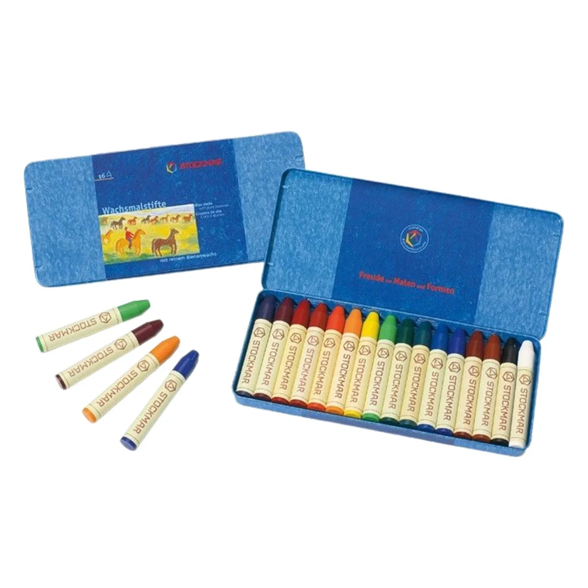 Stockmar Beeswax Stick Crayons, 16 Sticks