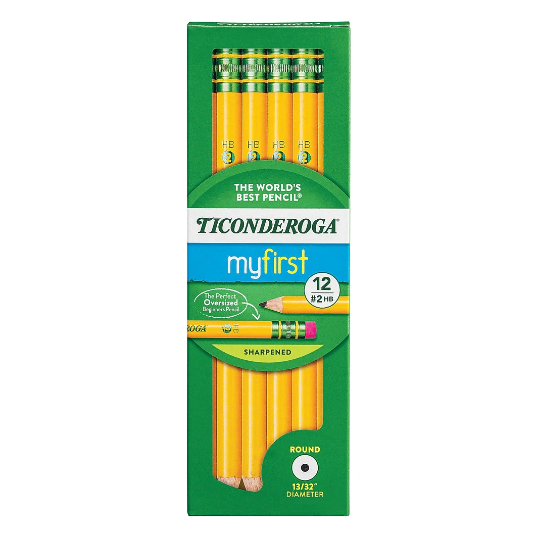 Ticonderoga My First Ticonderoga Pre-Sharpened Pencils, 12ct