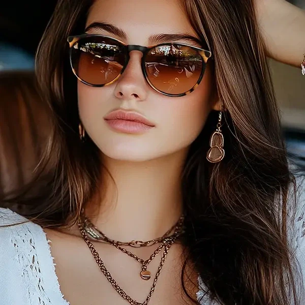 Sungait Vintage Round Sunglasses