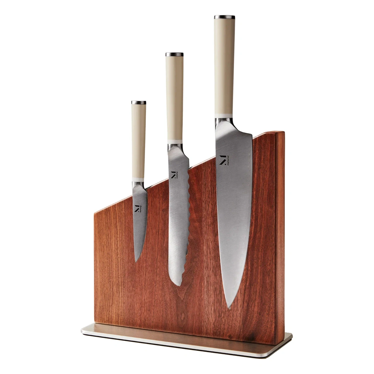 Material Kitchen The Knives + Walnut Stand
