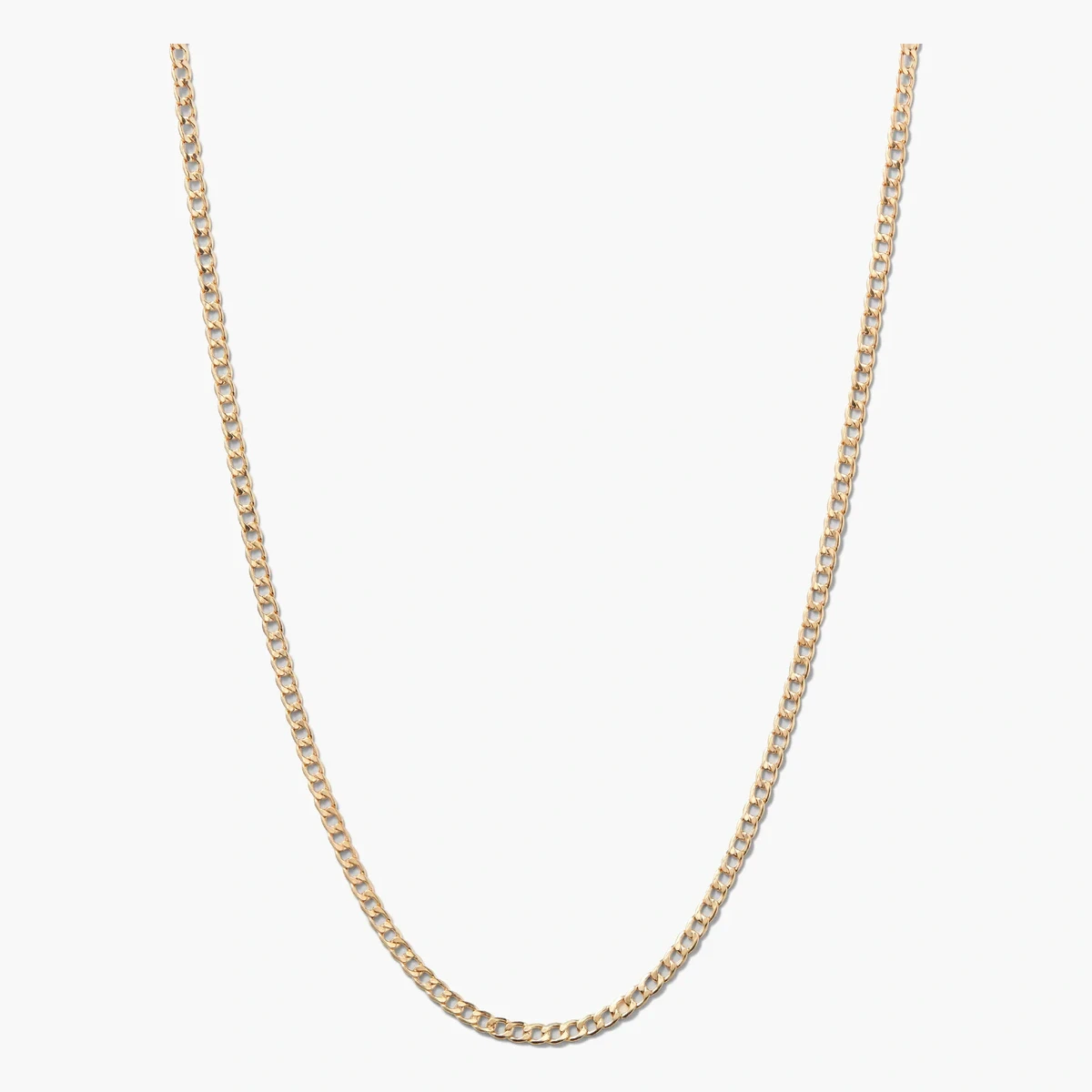 Mejuri 14k Yellow Gold Flat Curb Chain Necklace