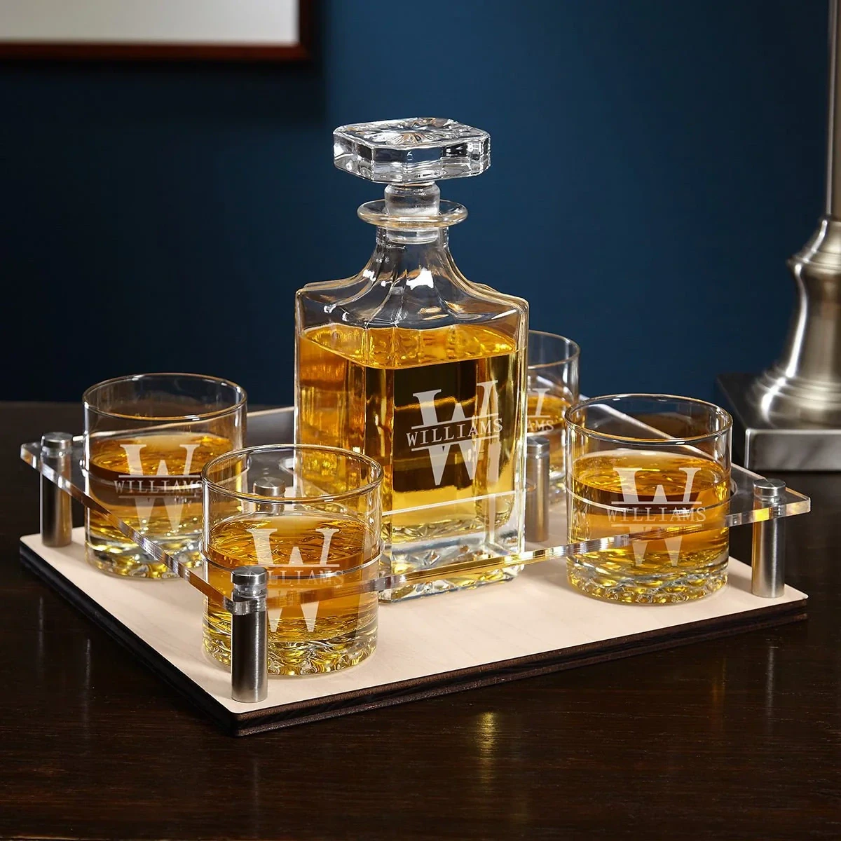 Custom Presentation Set with Classic Decanter & Buckman Glasses