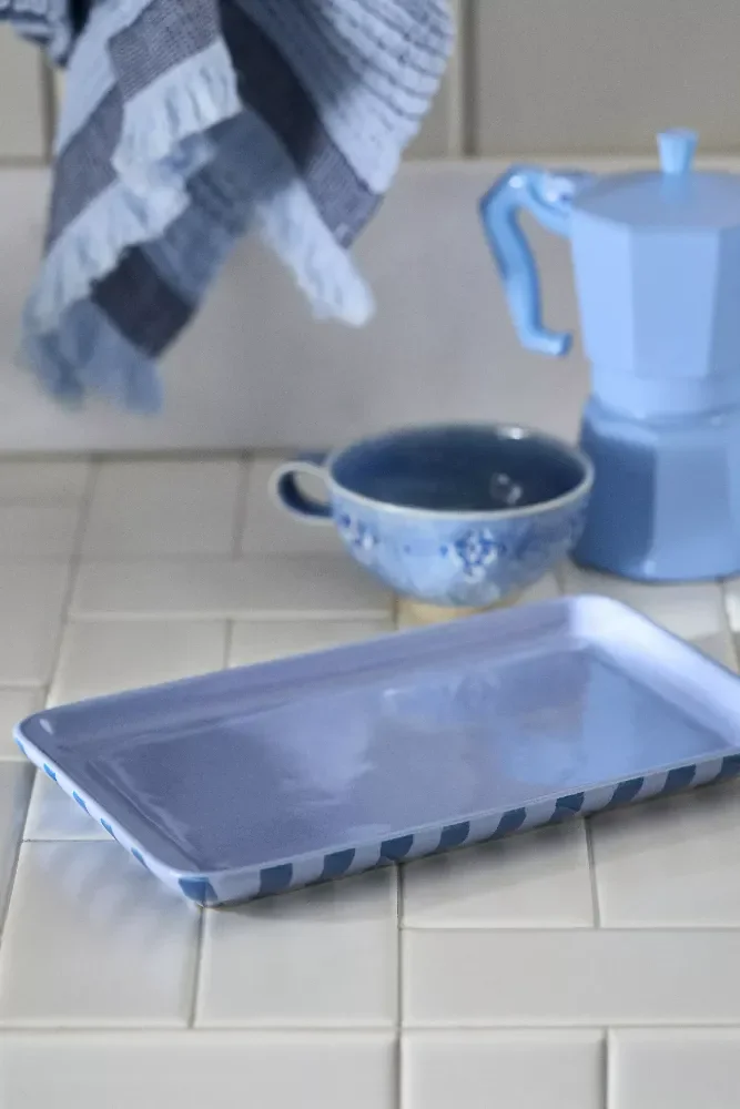 Meyer Ceramic Stripe Bath Tray