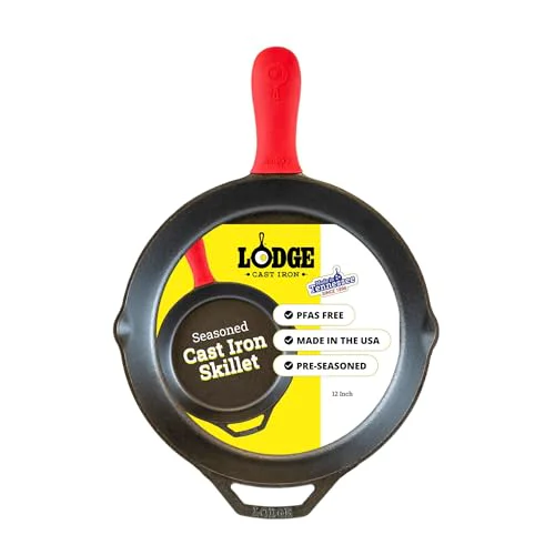 Lodge 12-Inch Cast Iron Skillet with Handle Holder