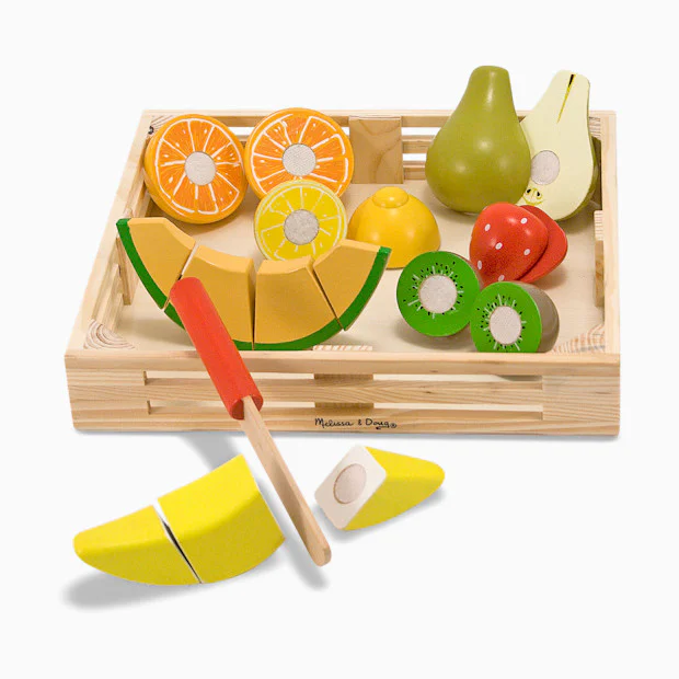 Melissa & Doug Cutting Fruit Set (Wooden Play Food)