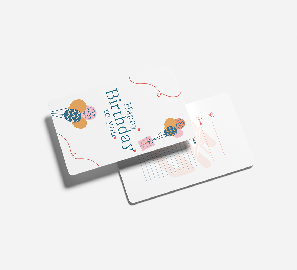 Happy Birthday Gift Card – Multiple Designs