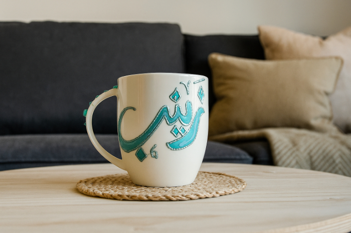 Personalized Name Mug – Hand-Painted Elegance