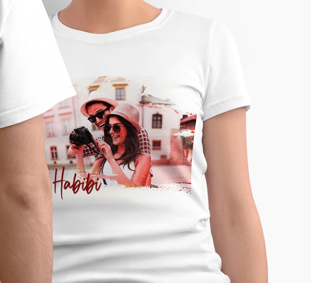 T-Shirt with custom photo and text