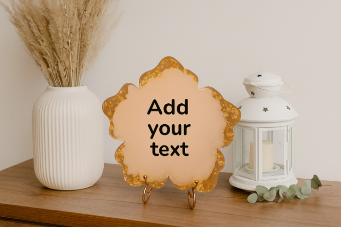 Handmade Resin Calligraphy Plaque