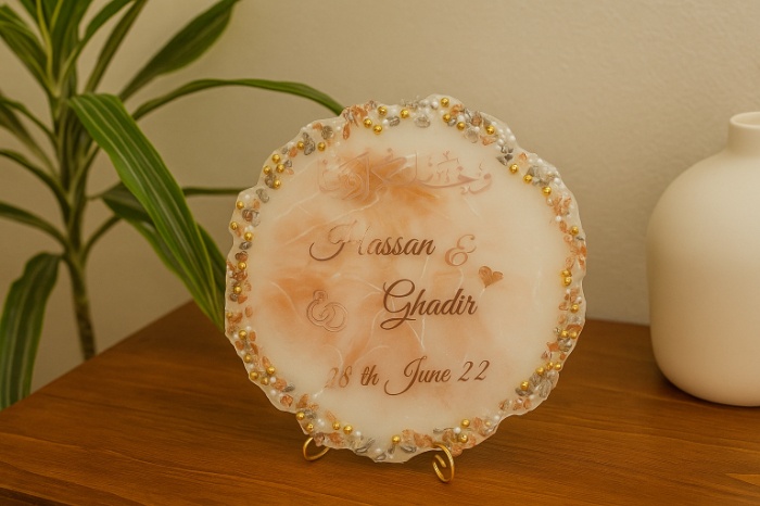 Customized Resin Decorative Plate – Wedding Keepsake Edition42