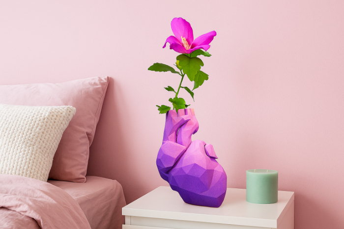 Geometric Heart Vase