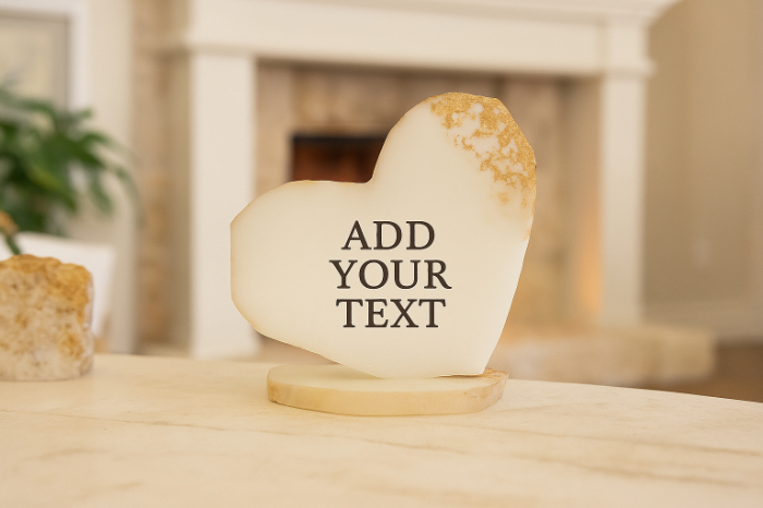 Golden Resin Heart Keepsake