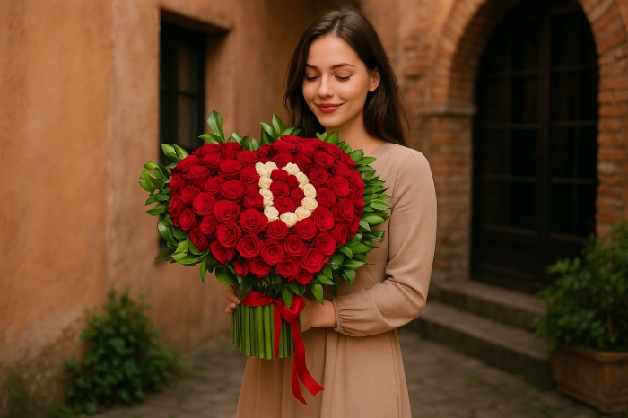 Love Initial Rose Heart