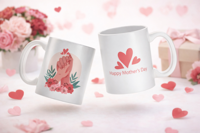Mother’s Love Floral Hands Mug