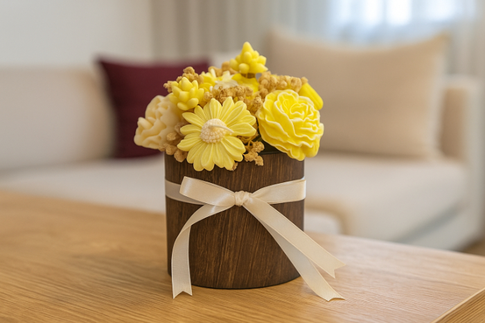Golden Bloom Candle