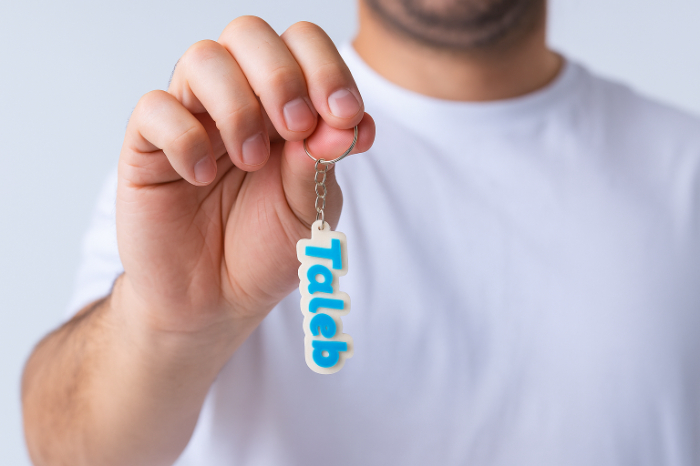 Custom 3D Text Keychain – Bold Letter Edition