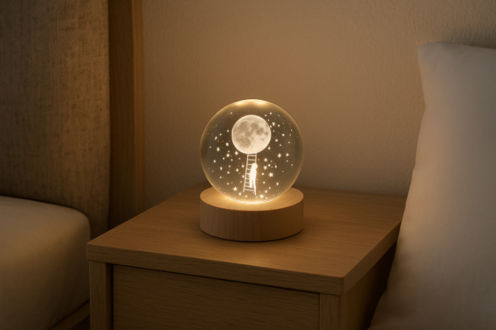 Stairway to the Moon - LED Crystal Globe