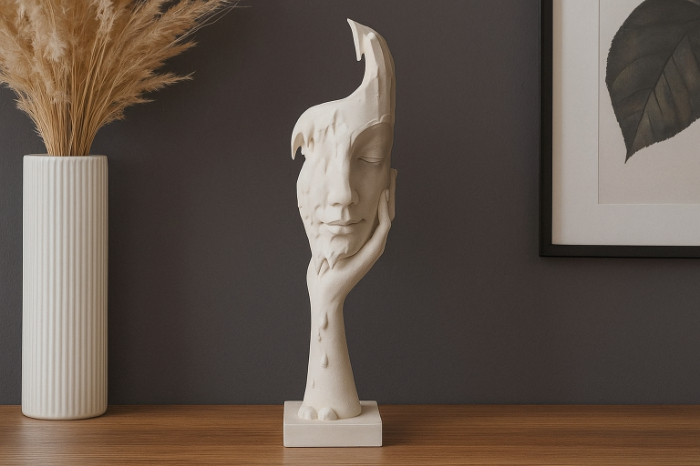 Melting Face Sculpture