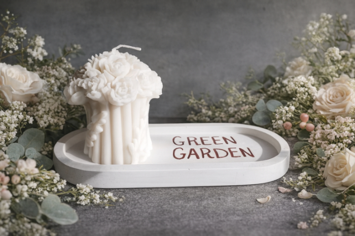 Custom Message Candle Tray Set