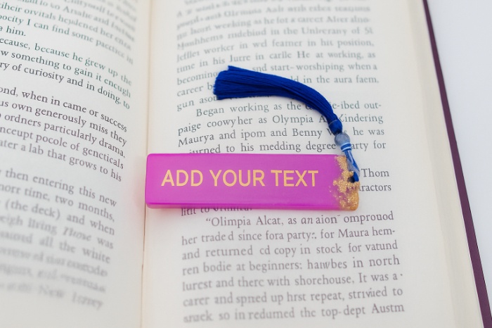 Customized Resin Bookmark – Colorful Tassel Edition
