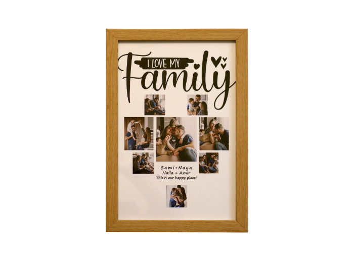 Personalized Family Photo Frame – High Quality Frame | Custom Design, Multiple Sizes & Colors