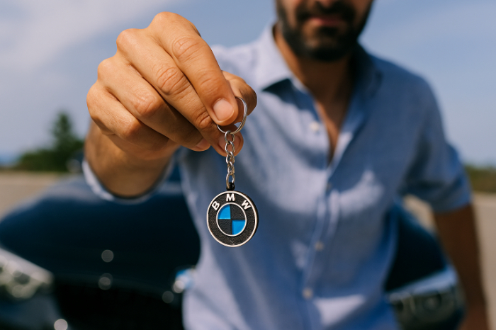 BMW Logo Keychain – 3D Printed Emblem
